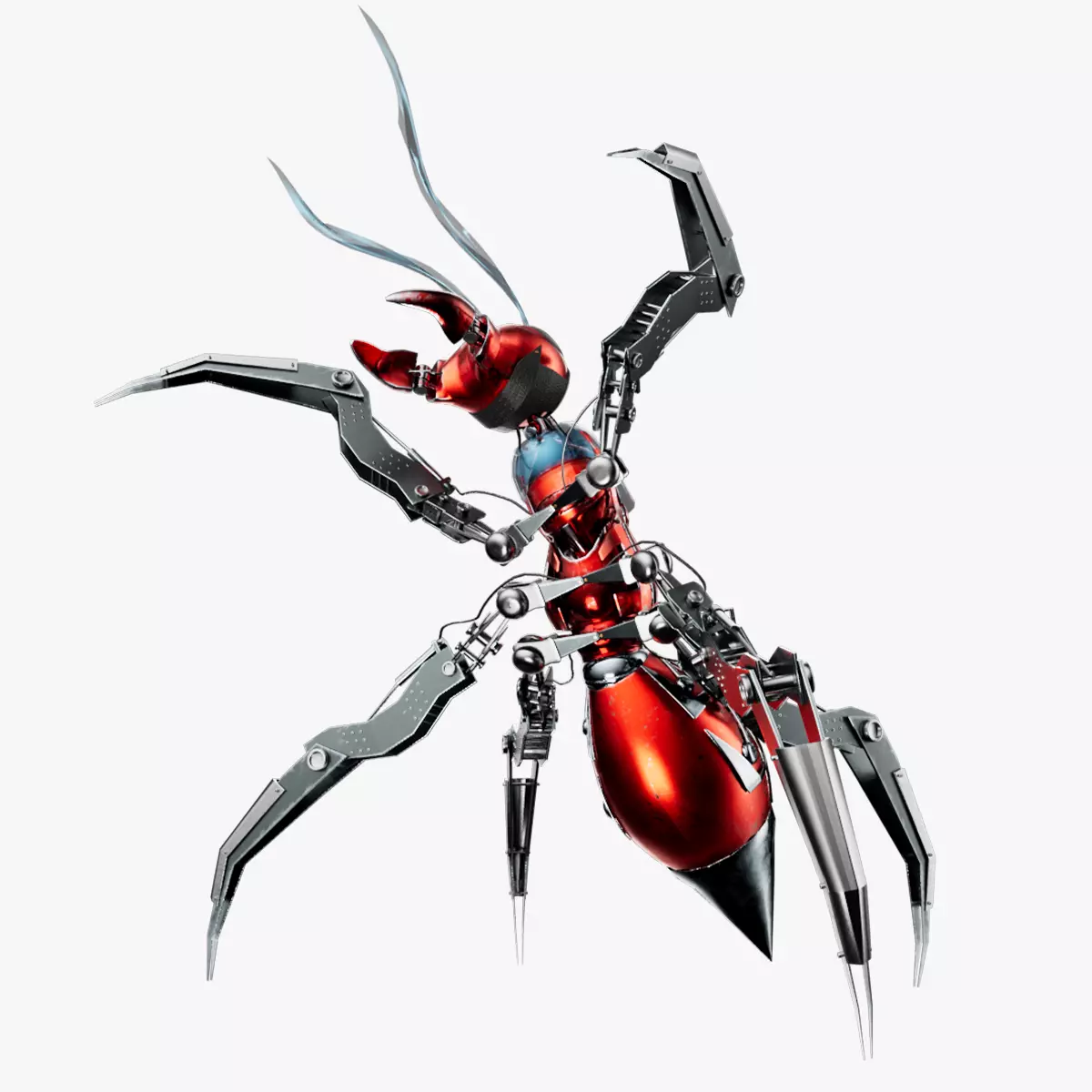 Robotic Character Ant Bot without RIG Low-poly 3D model