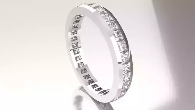 eternity ring in 3 sizes - princess diamond