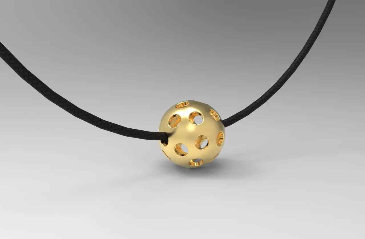 Pickleball pendant 3D print model_0