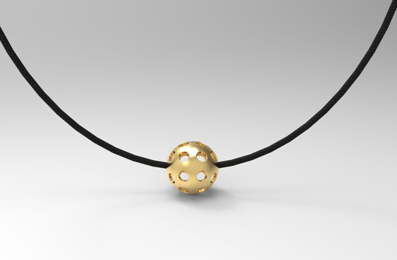 Pickleball pendant 3D print model_3