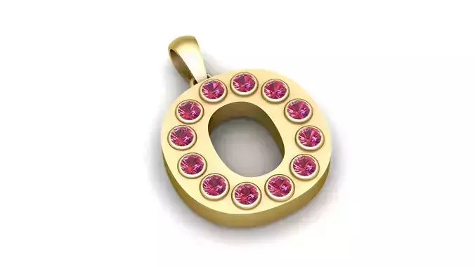 O WORD PENDANT 3D PRINTABLE MODEL