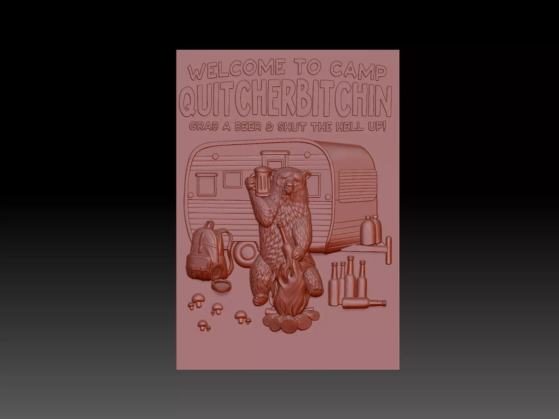 Camp welcome  3D print model_0
