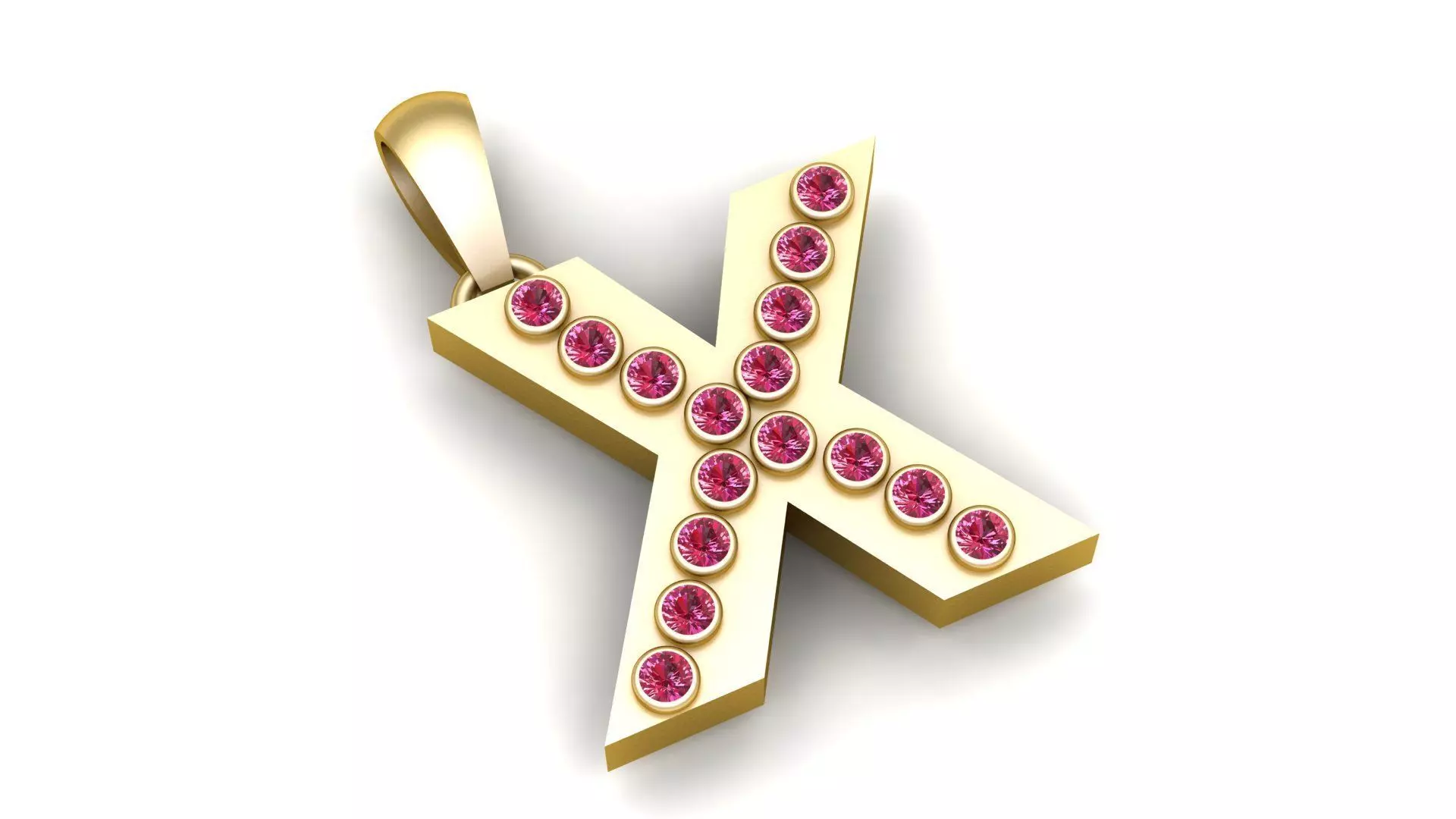 X WORD PENDANT 3D PRINABLE MODEL 3D print model