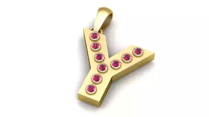 Y WORD PENDANT 3D PRINTABLE MODEL 