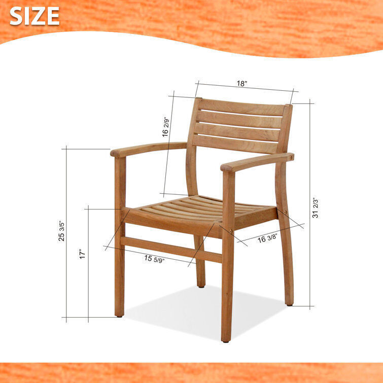 Anautica Person Square Teak Outdoor Dining Set 3D model_3