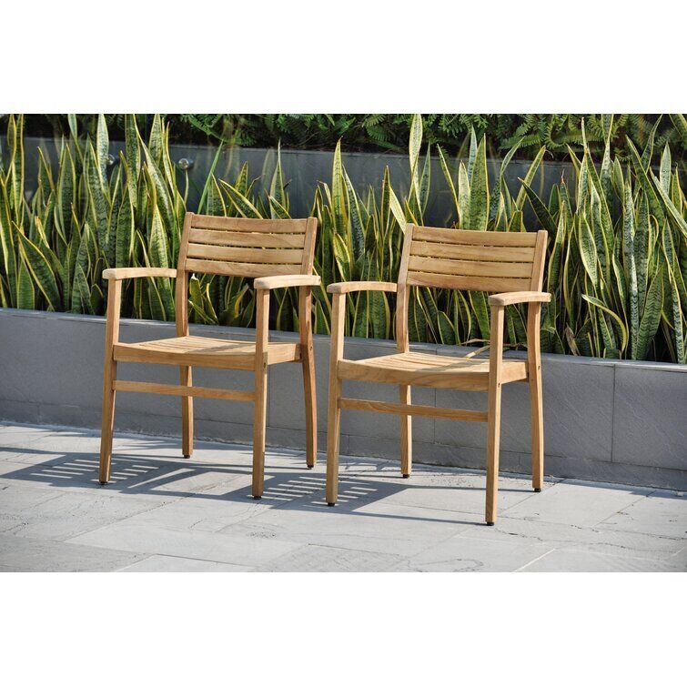 Anautica Person Square Teak Outdoor Dining Set 3D model_4