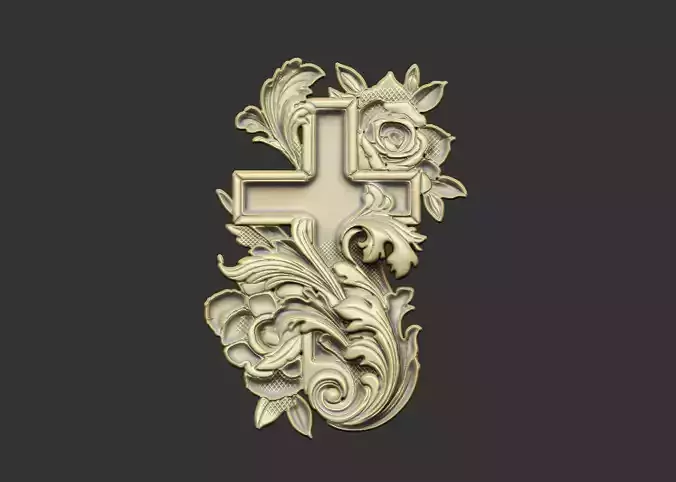 Pattern cross design floral