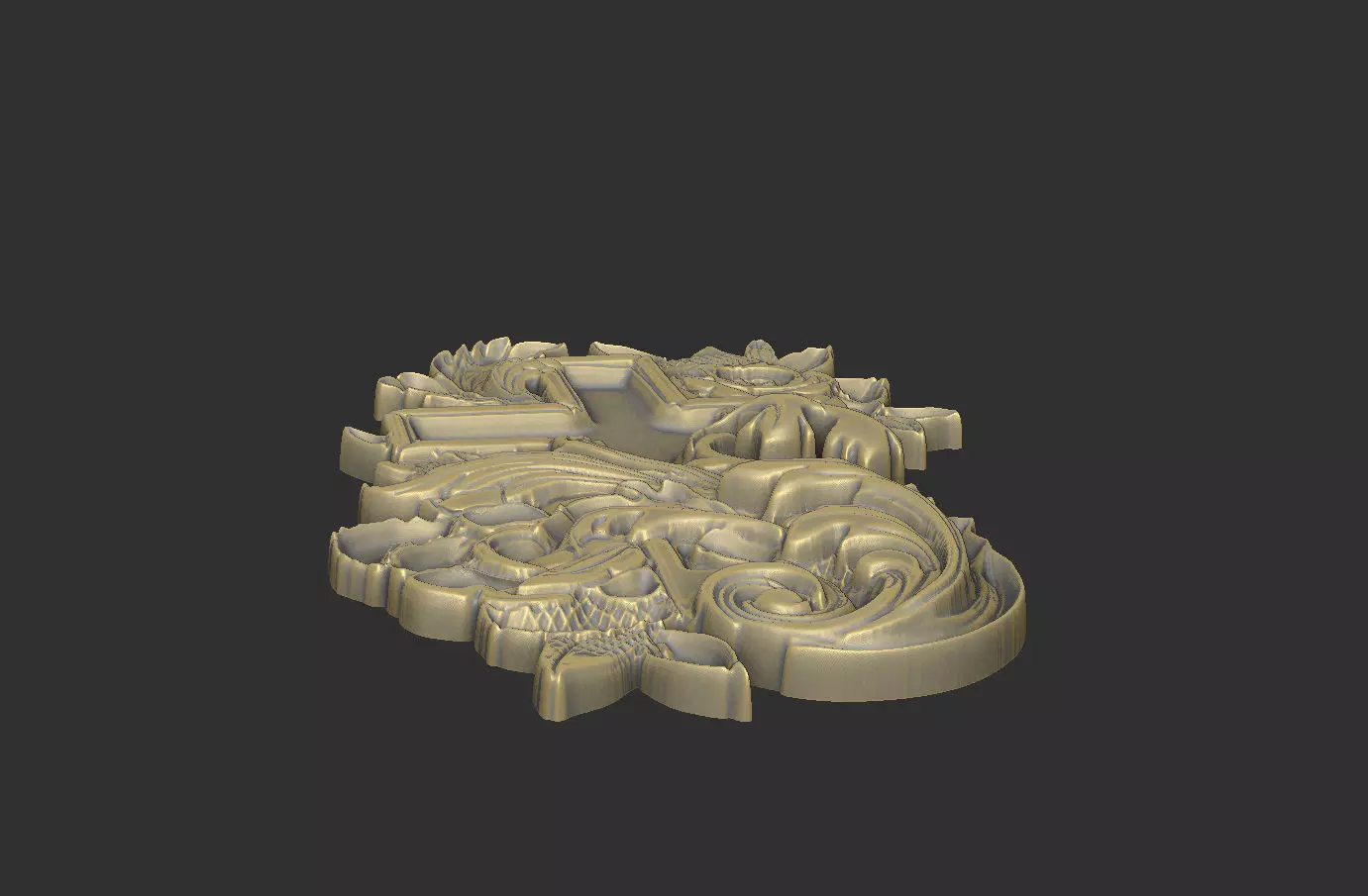 Pattern cross design floral 3D print model_4