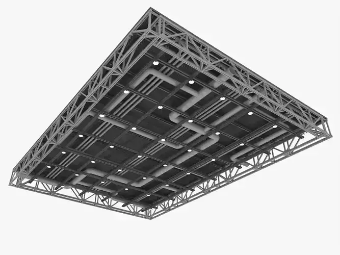Ceiling Ventilation Pipes 10 3D model