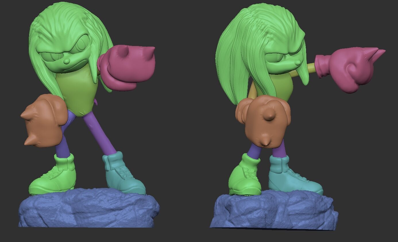 Knuckles - Sonic Movie 3D print model_2