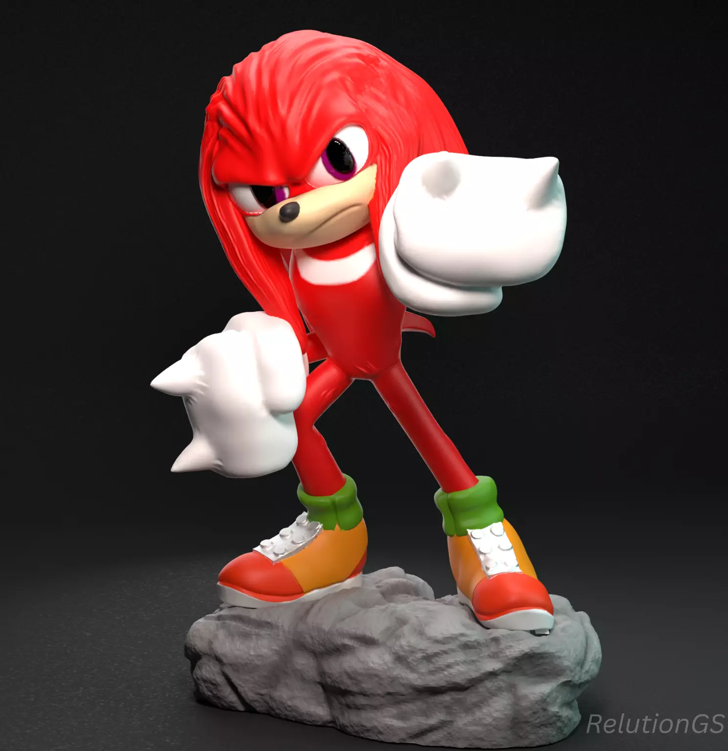 Knuckles - Sonic Movie 3D print model_0