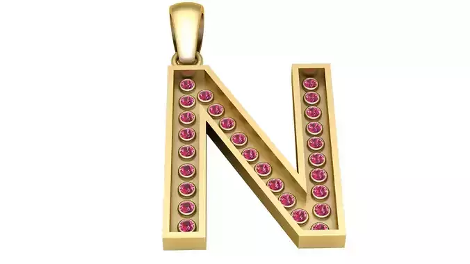 N STYLE PENDANT 3D PRINTABLE MODEL