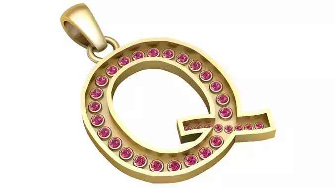 Q STYLE PENDANT 3D PRITNABLE MODEL 