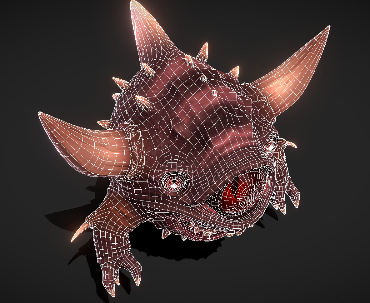 Floating Demon eye Low-poly 3D model_15