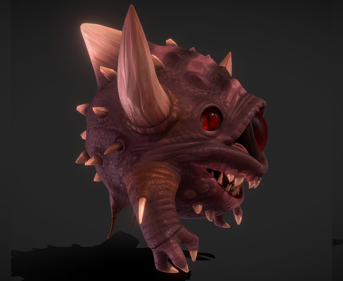 Floating Demon eye Low-poly 3D model_8