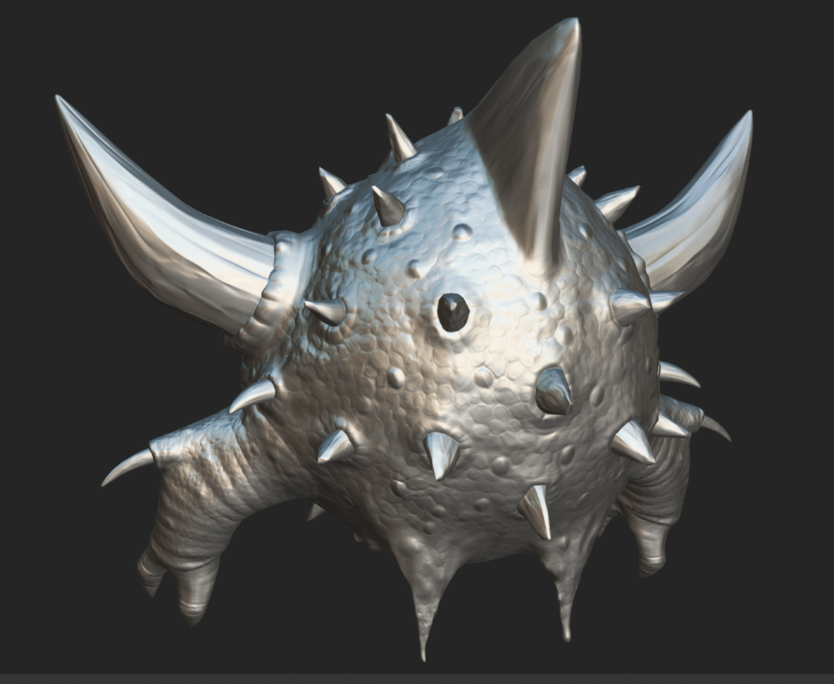 Floating Demon eye Low-poly 3D model_6