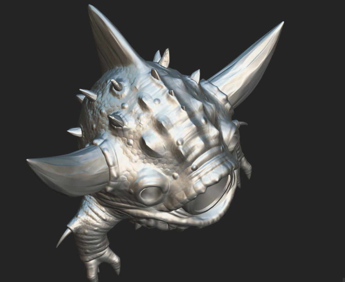 Floating Demon eye Low-poly 3D model_7