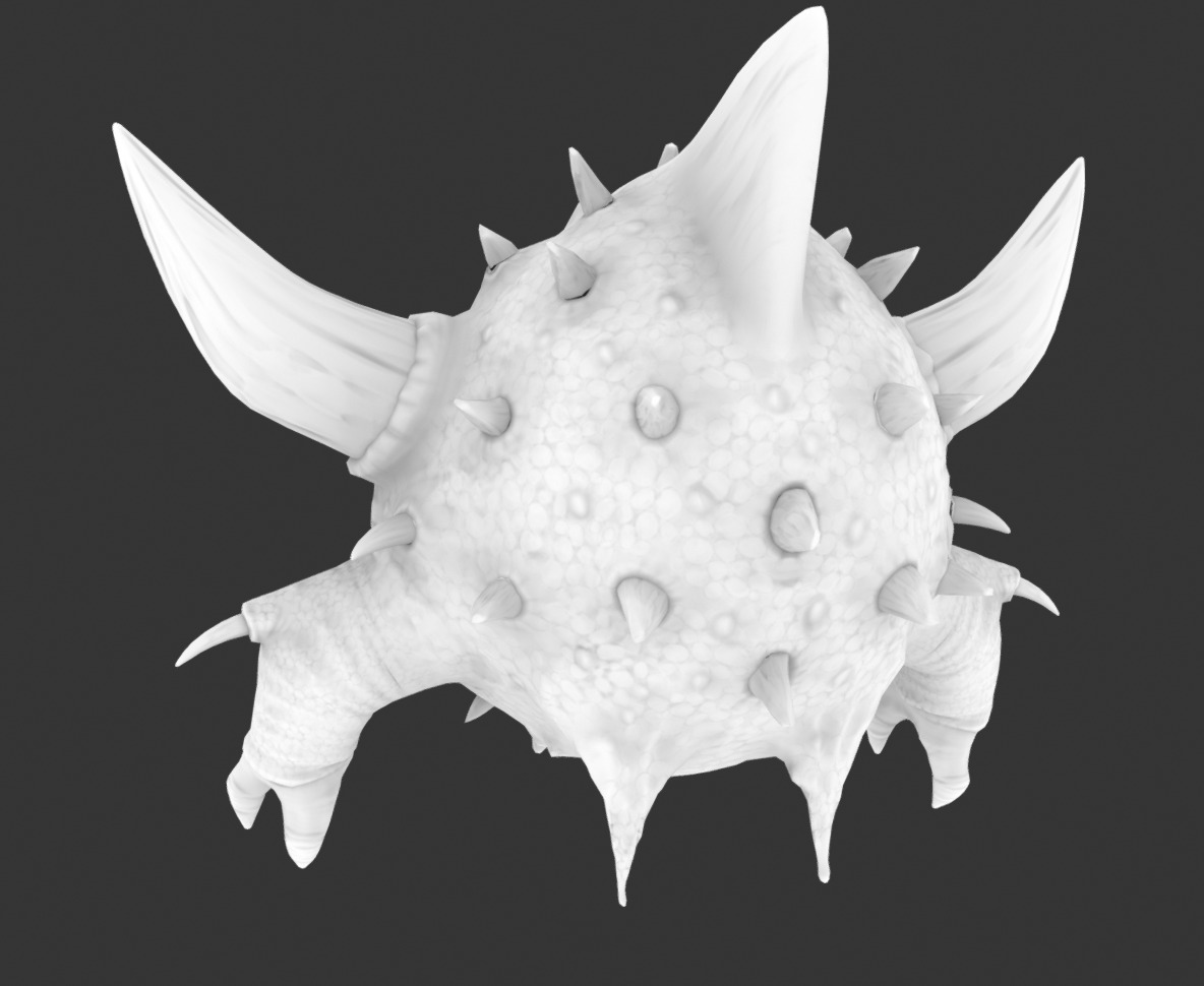 Floating Demon eye Low-poly 3D model_3