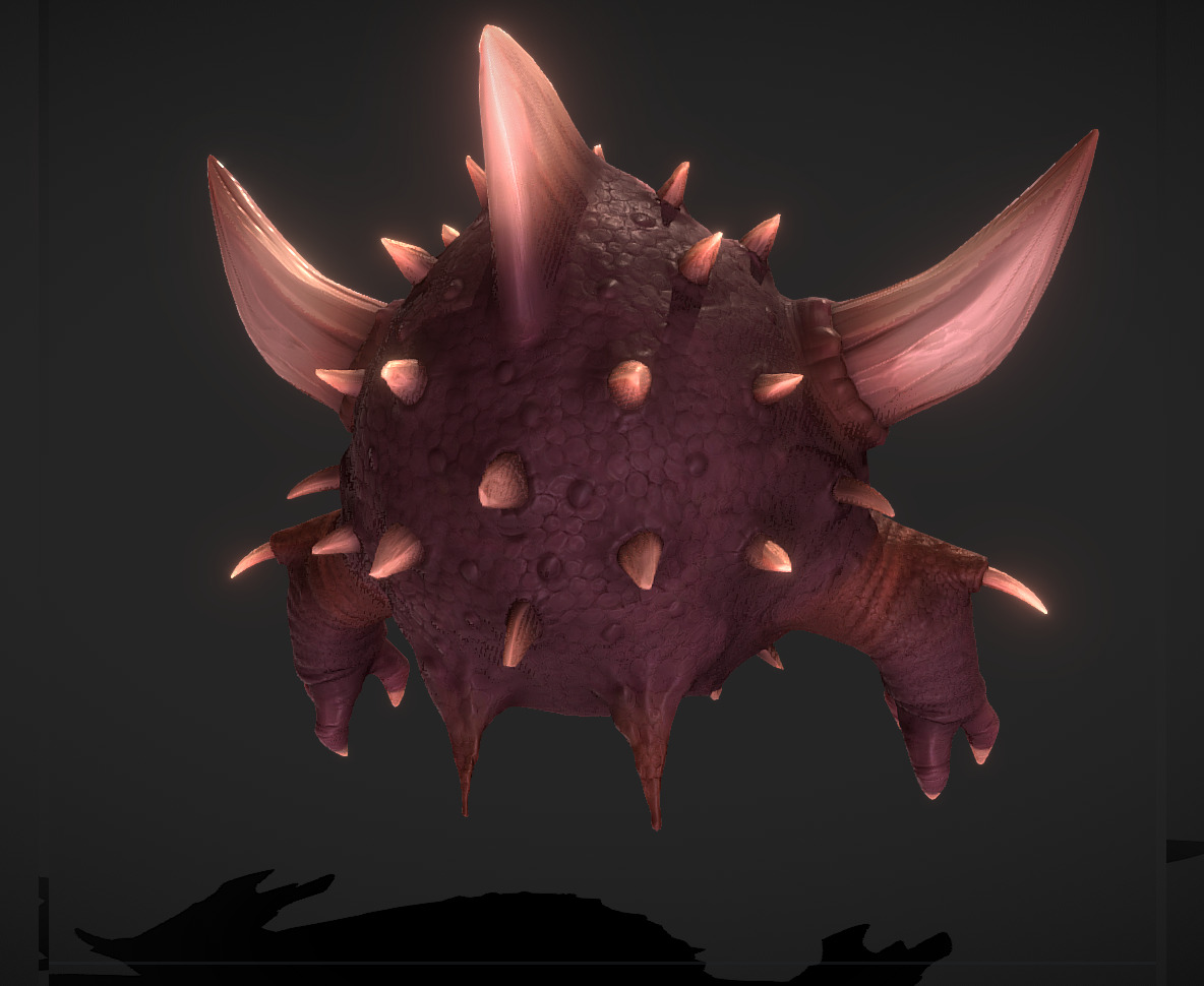 Floating Demon eye Low-poly 3D model_9