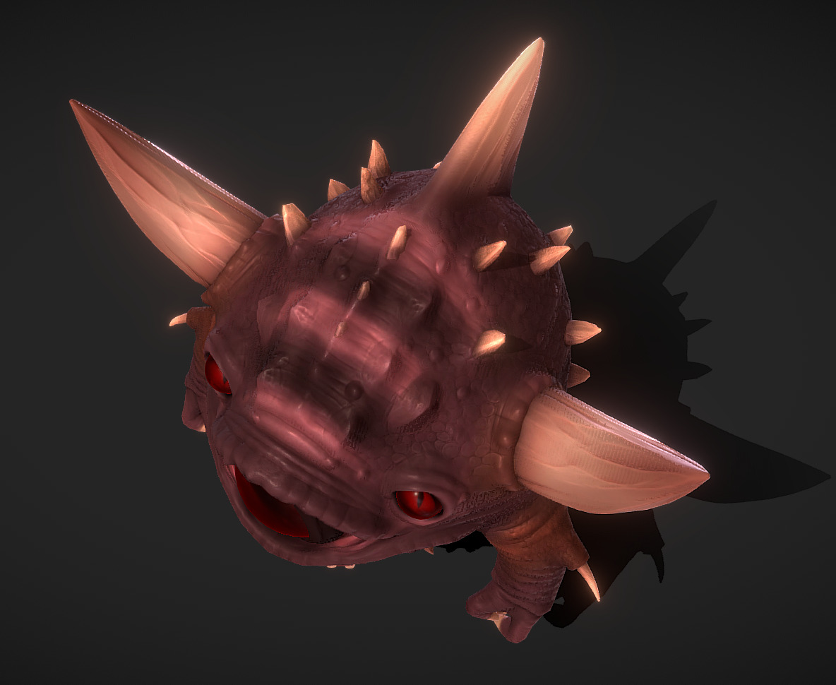 Floating Demon eye Low-poly 3D model_11