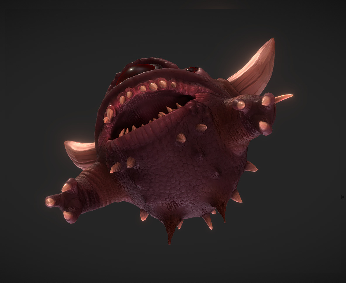 Floating Demon eye Low-poly 3D model_10