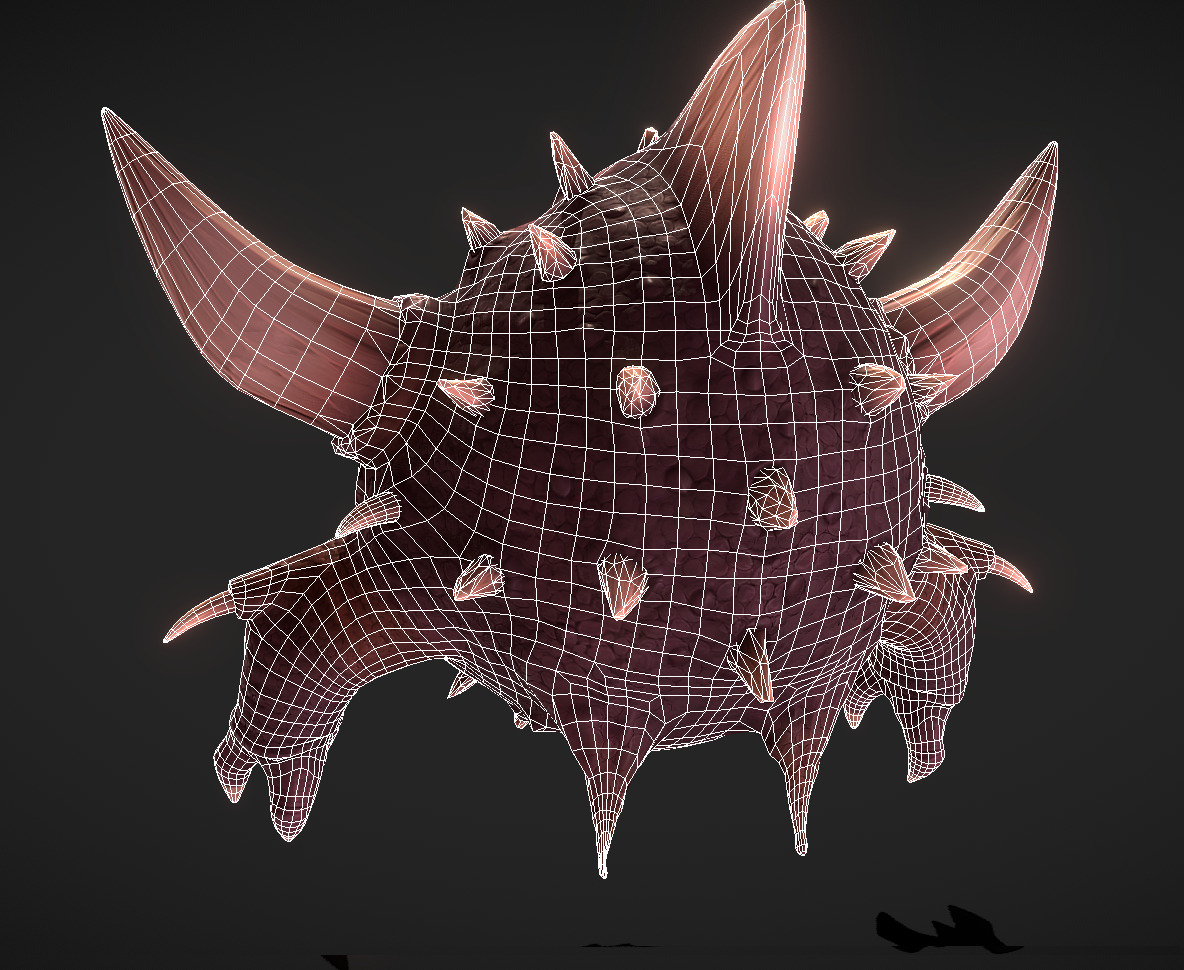 Floating Demon eye Low-poly 3D model_14