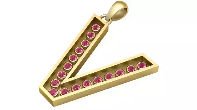 V STYLE PENDANT 3D PRITNABLE MODEL 