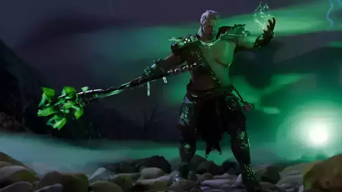 Warden of the Abyss  Realistic Male Game-Ready16K PBR Textures