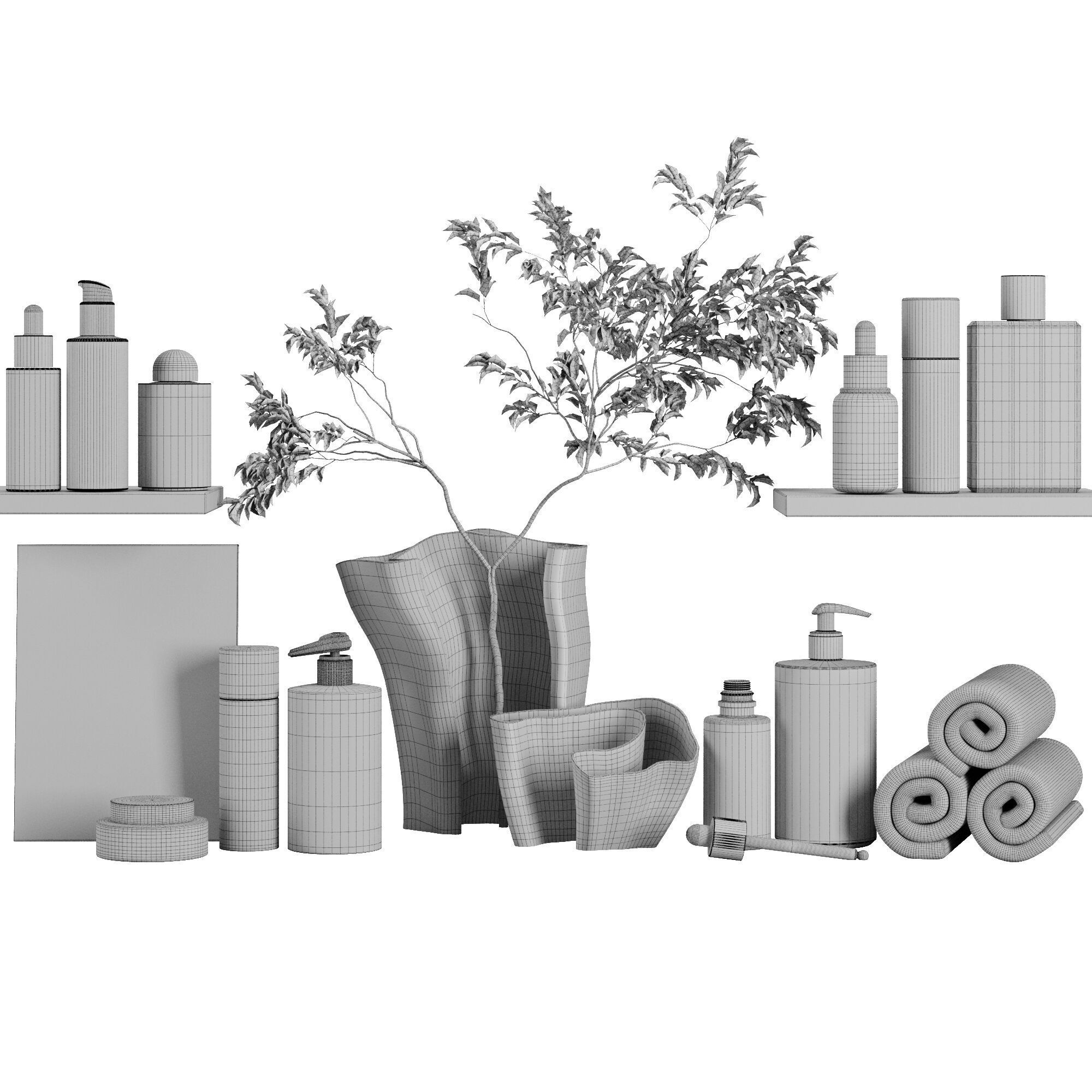 Bathroom accessories SetV36 3D model_3