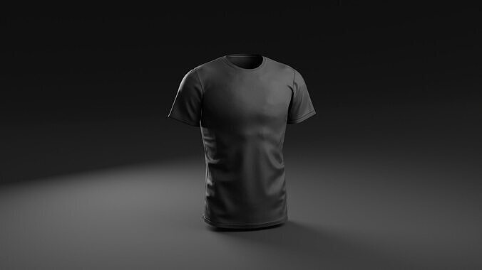 T shirt Black Man Low-poly 3D model