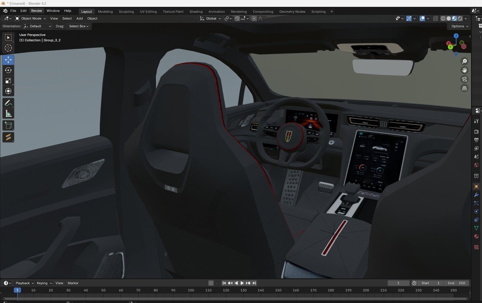 Hongqi H6 2025 3D model_11