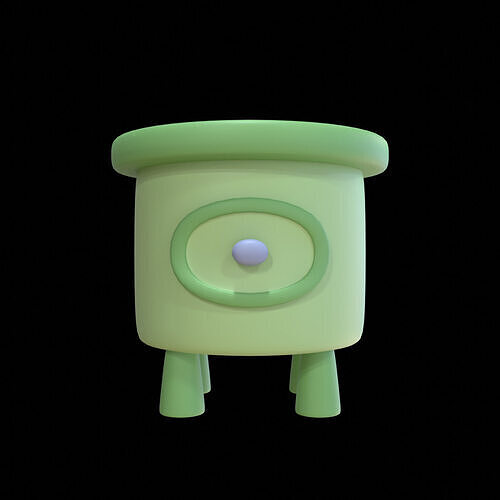 Side Table  Low Poly 3D Model 3D model
