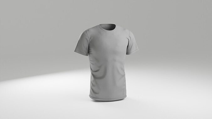 T shirt Gray Man Low-poly 3D model