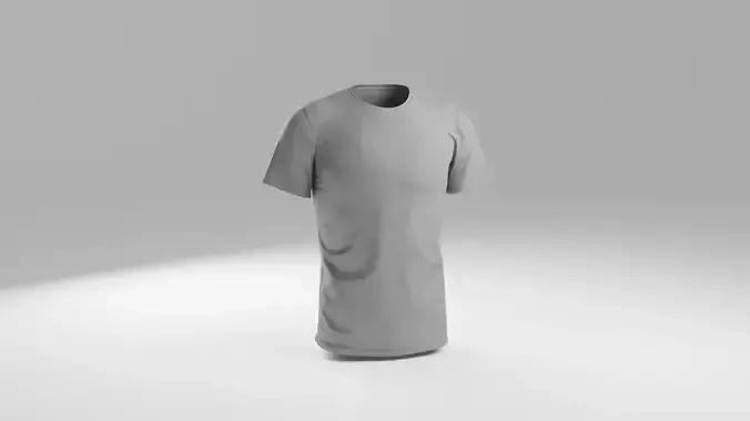T shirt Gray Man Low-poly 3D model