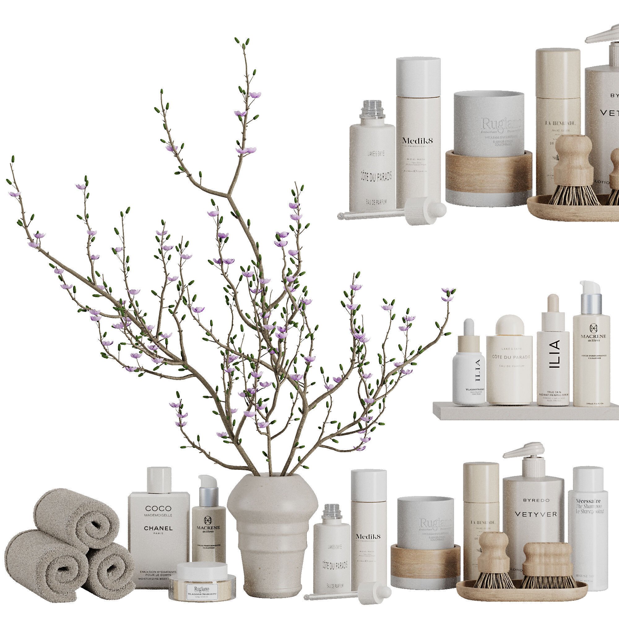 Bathroom accessories SetV39 3D model_1