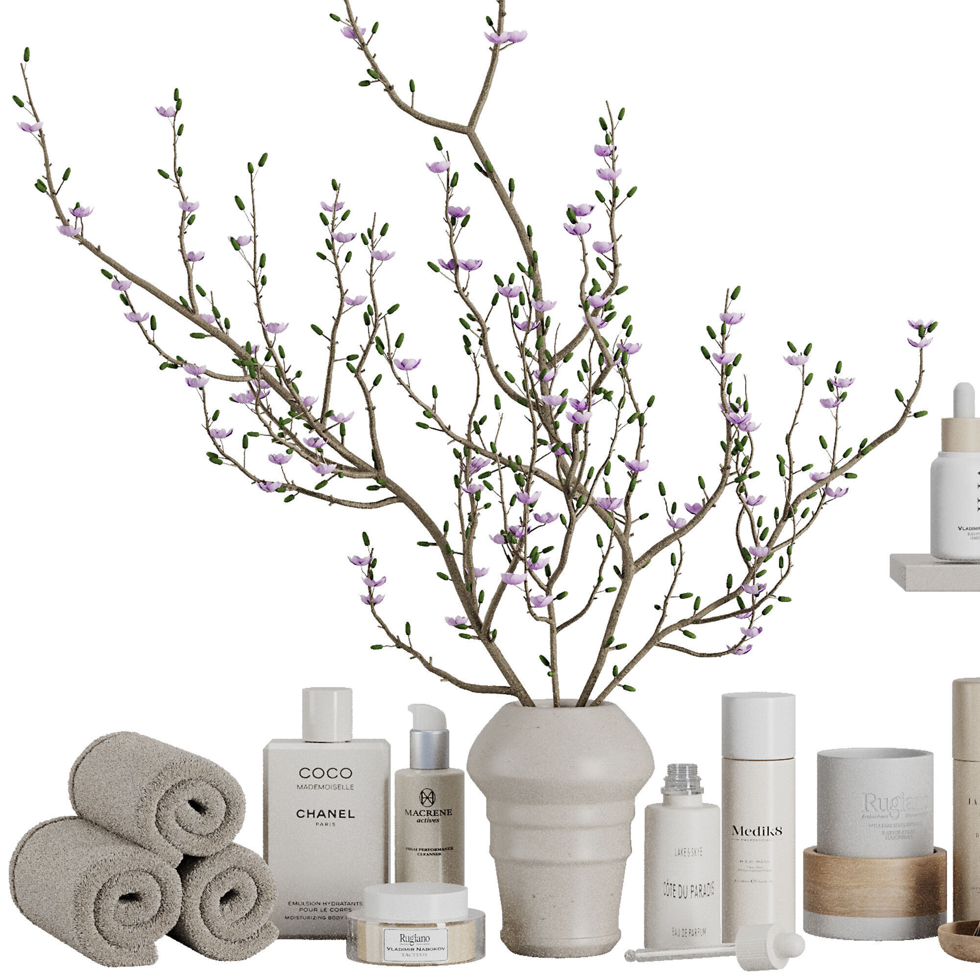 Bathroom accessories SetV39 3D model_3