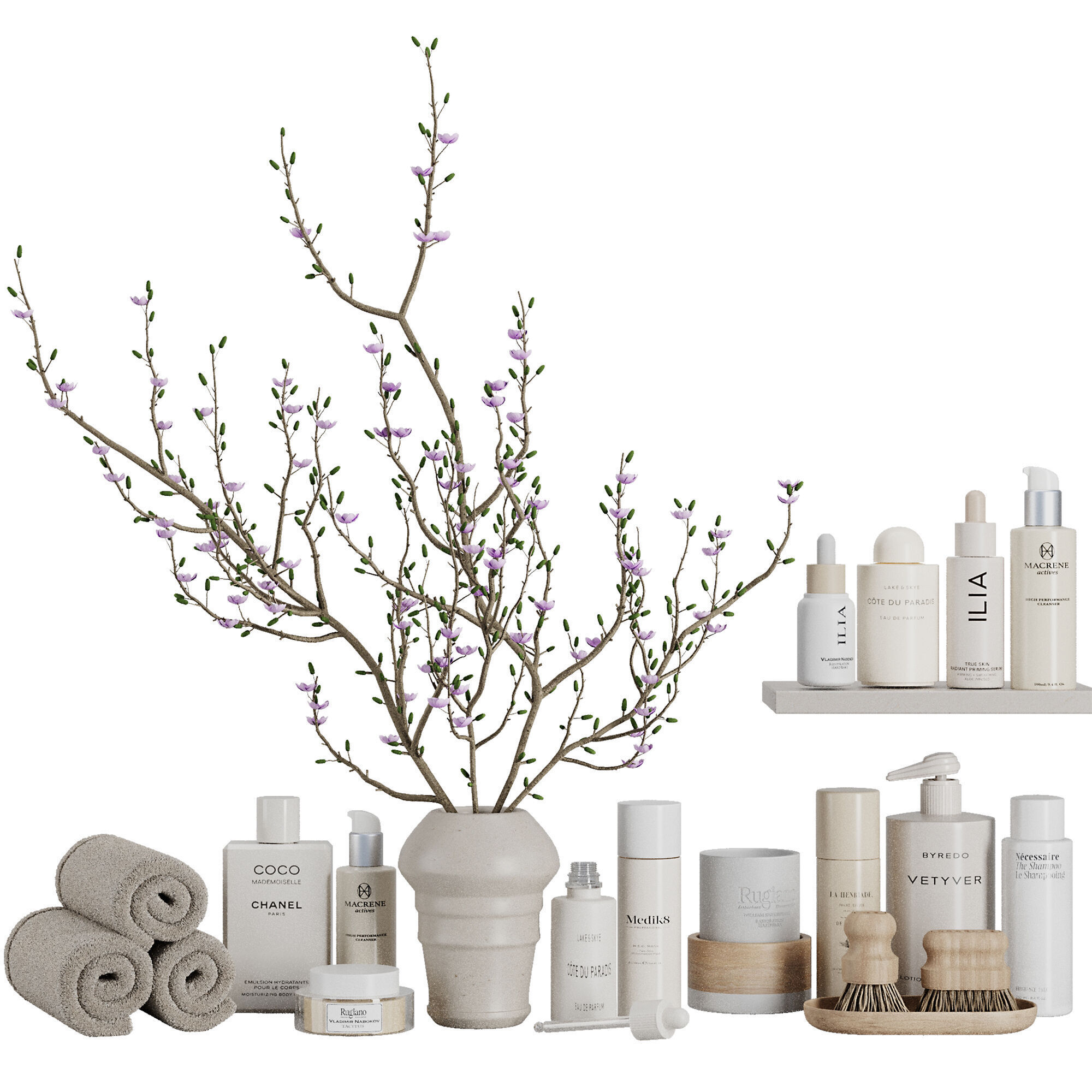 Bathroom accessories SetV39 3D model_2