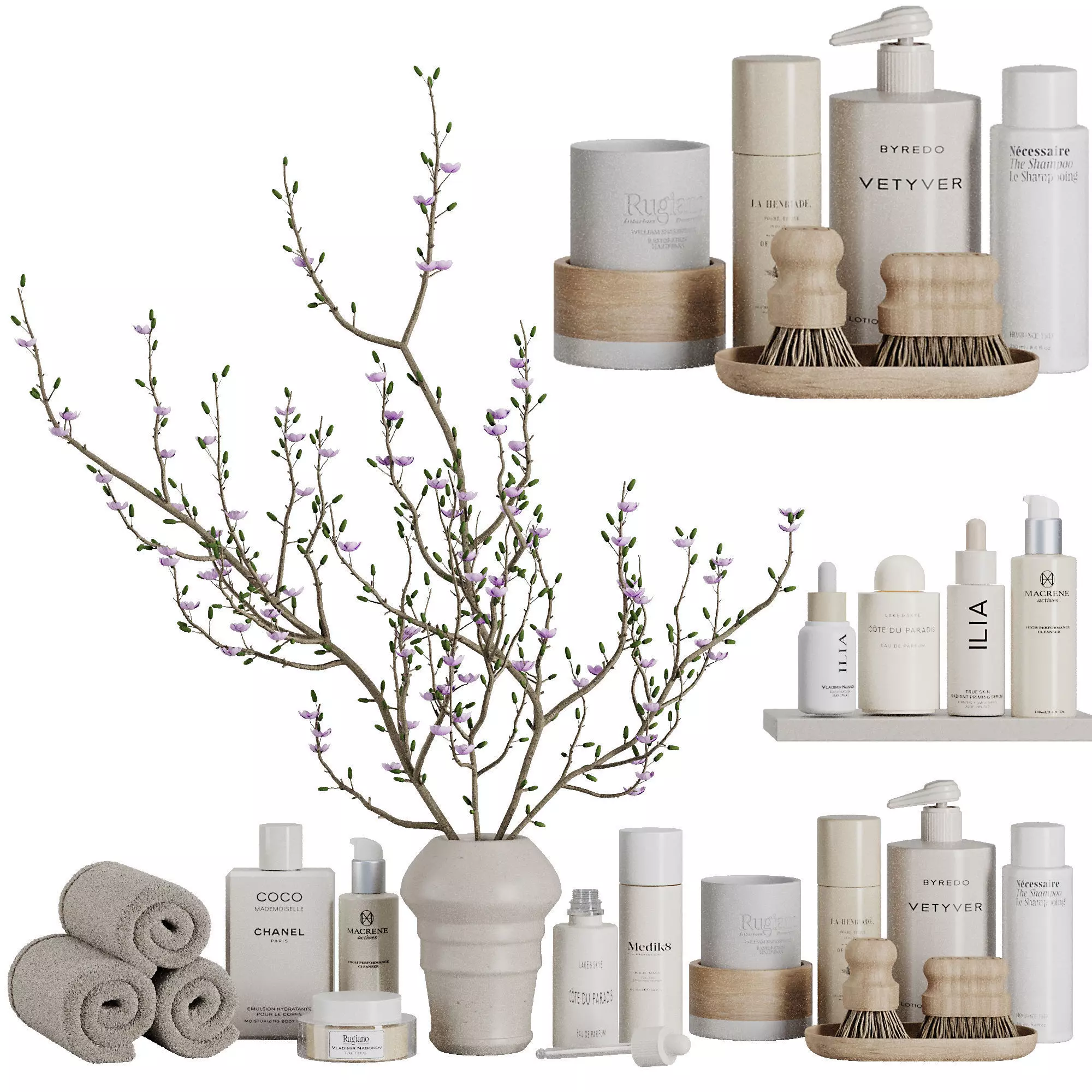 Bathroom accessories SetV39 3D model_0