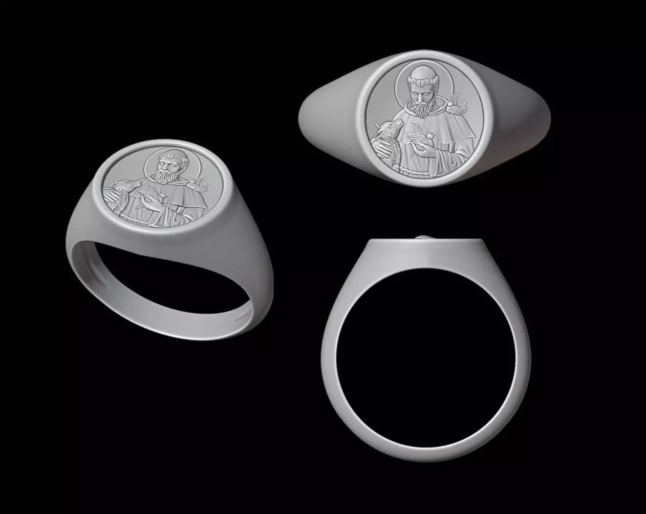 Ring of San Francis - Anel de Sao Francisco de Assis 3D print model