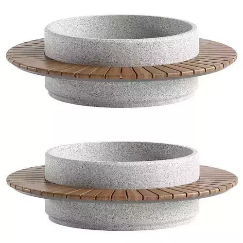 ROUND PLANTER BENCH 92