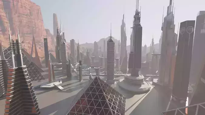 Future city -modern city- urban 3D model