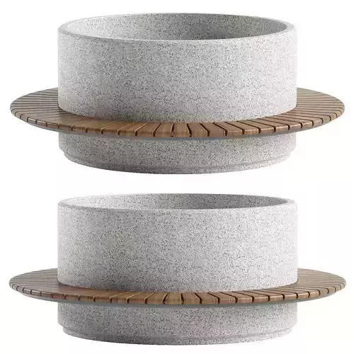 ROUND PLANTER BENCH 342