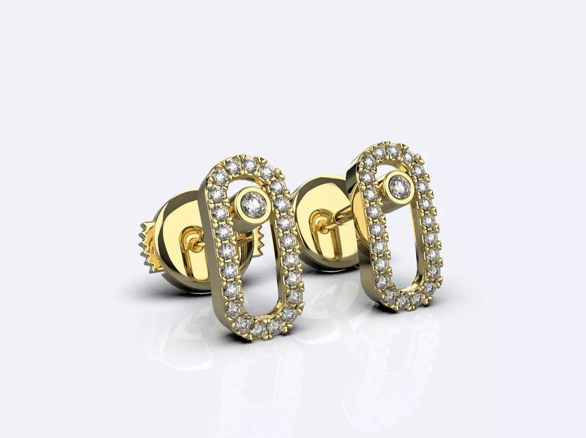 Messika earrings 3D print model