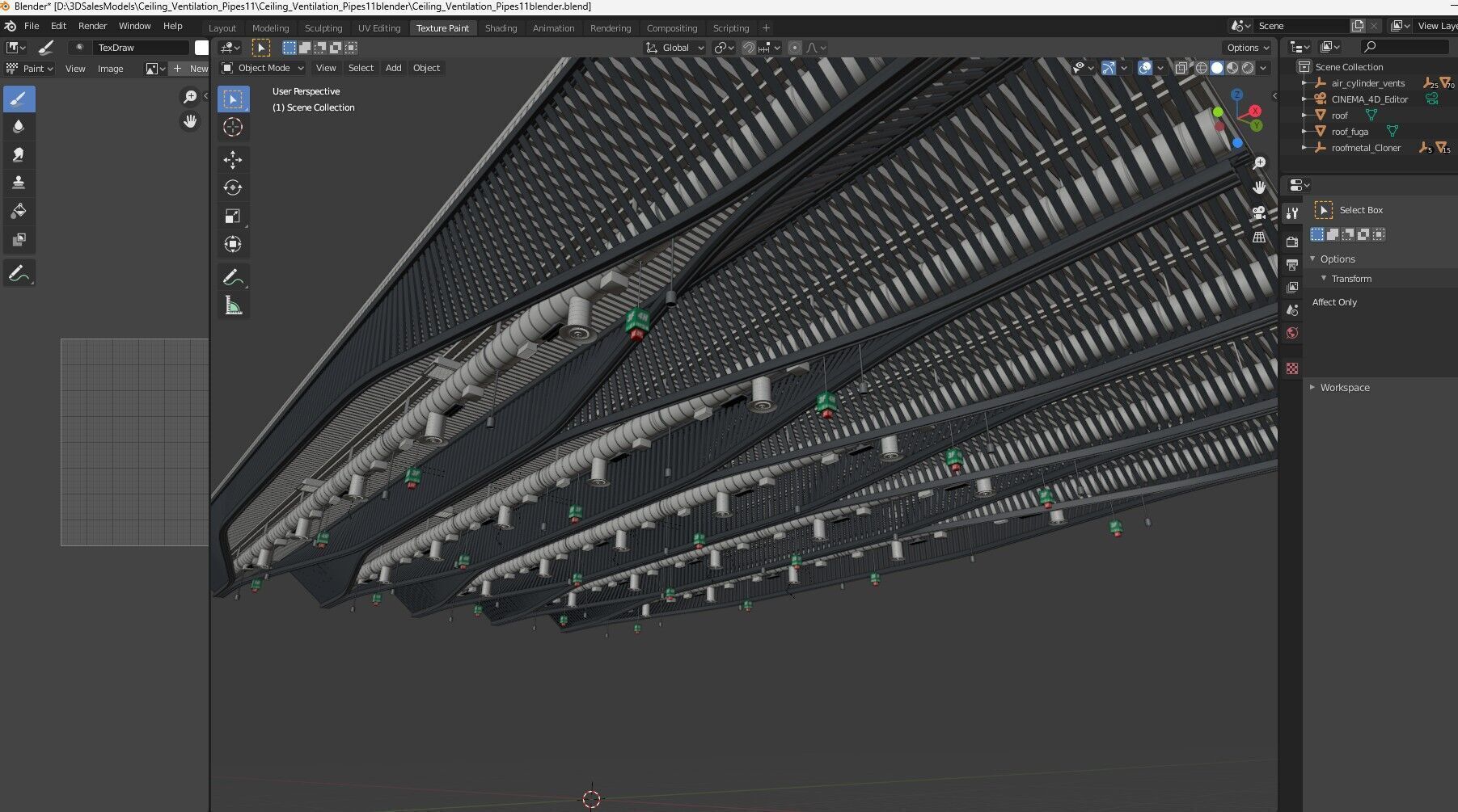 Ceiling Ventilation Pipes 11 3D model_12