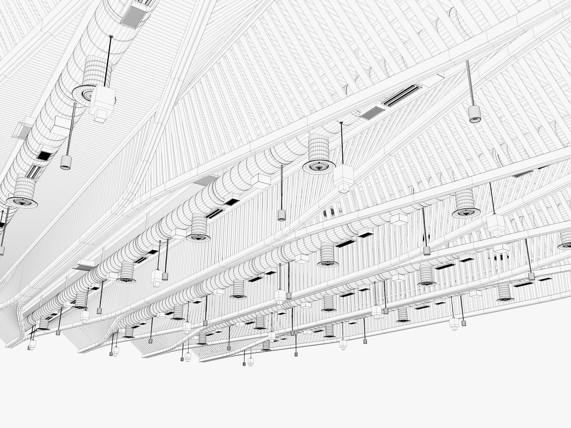 Ceiling Ventilation Pipes 11 3D model_6