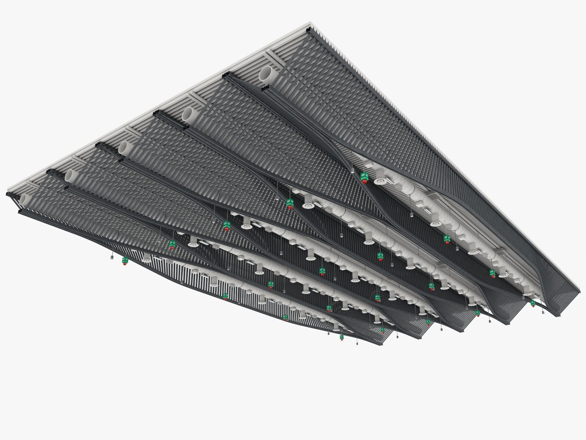 Ceiling Ventilation Pipes 11 3D model_4