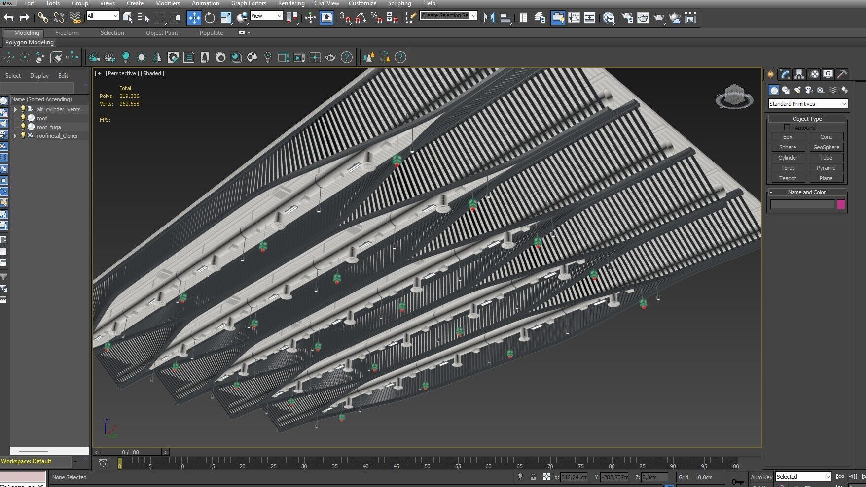 Ceiling Ventilation Pipes 11 3D model_11