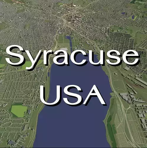 Syracuse New York USA - city and urban 3D model
