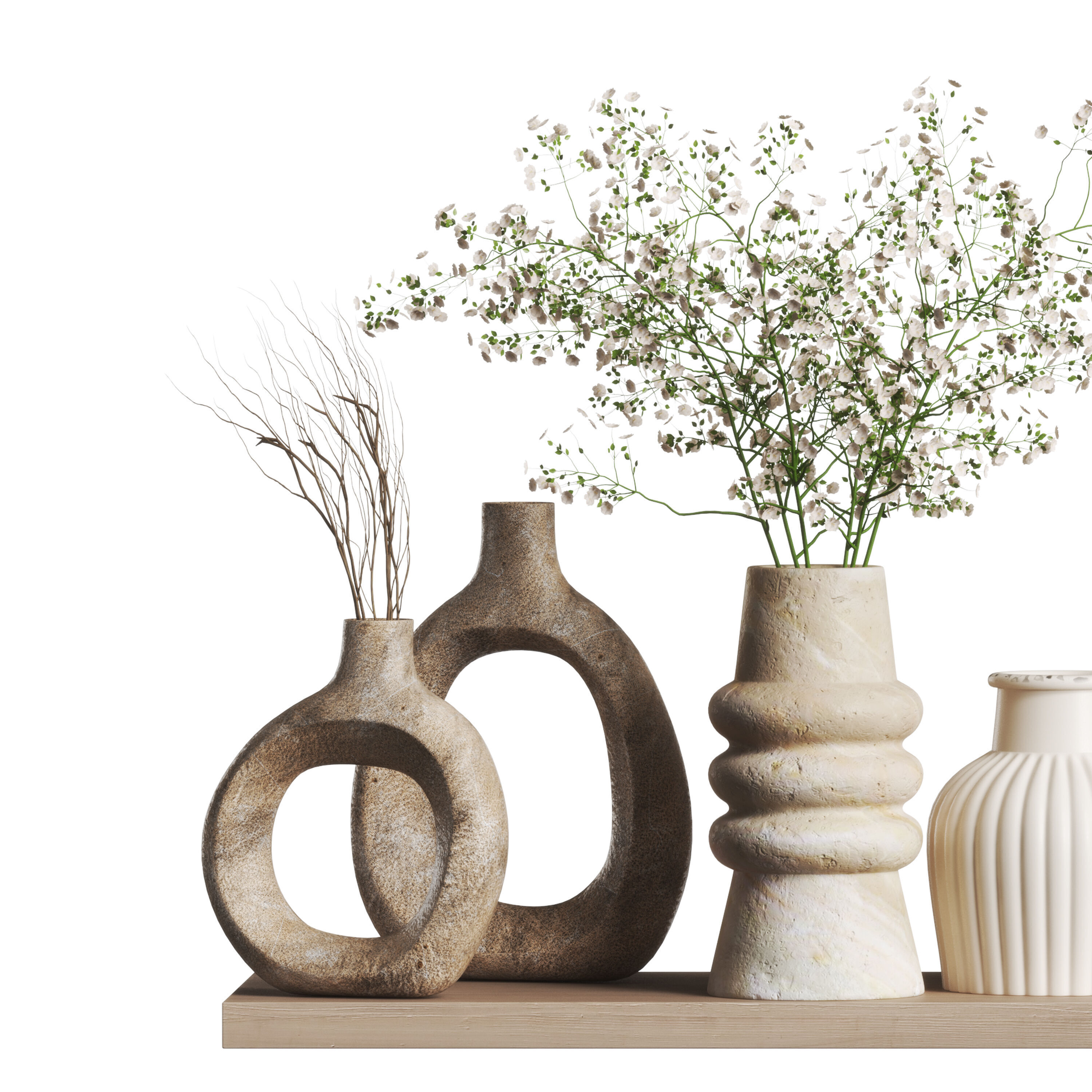 Decorative set 16-Vase collection01 3D model_5