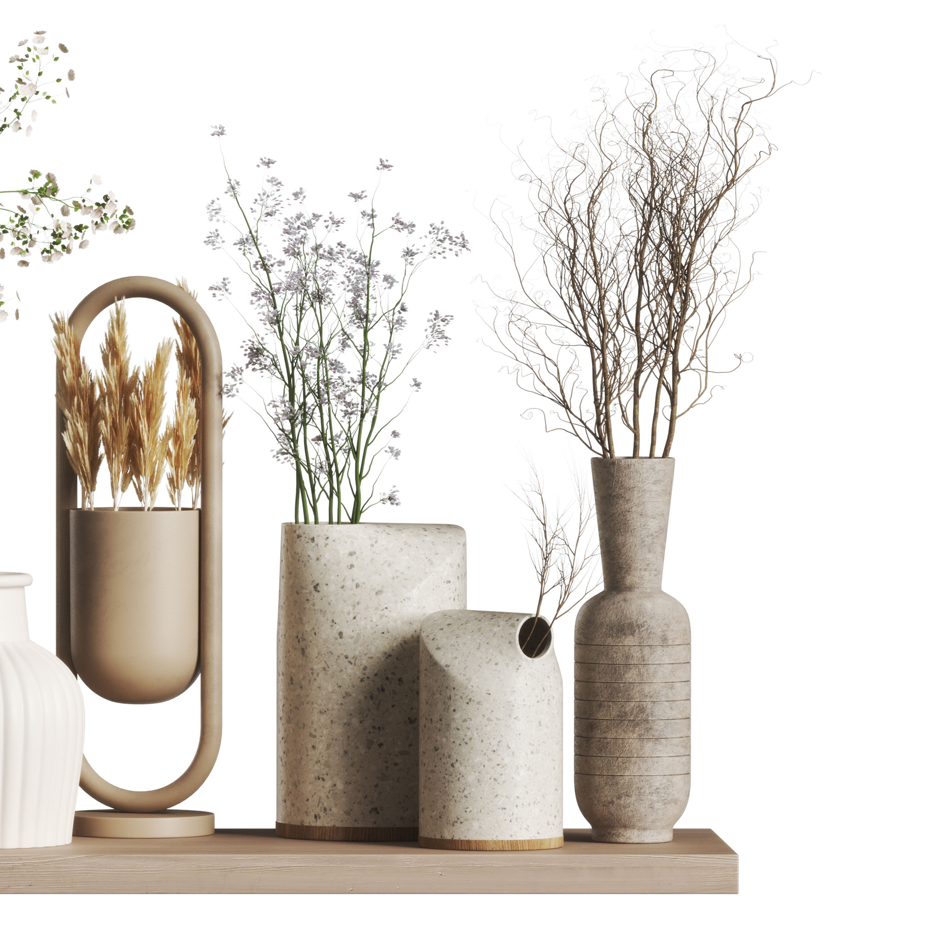 Decorative set 16-Vase collection01 3D model_6